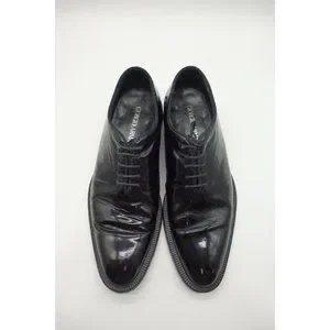 Giorgio Armani Black Patent Leather Whole Cut Tuxedo Oxfords Shoes Mens 42.5 / 9 Giorgio Armani Men main image 4